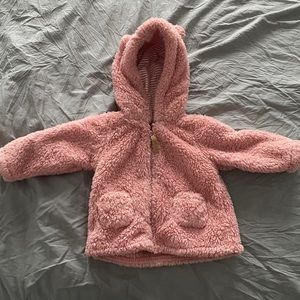 Girl Pink Fleece Coat Outerware